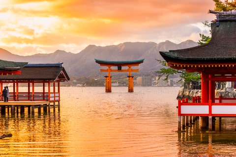 The iconic Floating Torii Gate of Miyajima is a breathtaking highlight of Teen tours to Japan, offering a perfect blend of cultural wonder and scenic beauty.